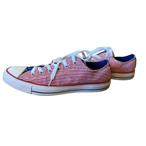 Converse Chuck Taylor All Stars & Stripes Sneakers Mens 8 Womens 10 4th Of July - Picture 3 of 12